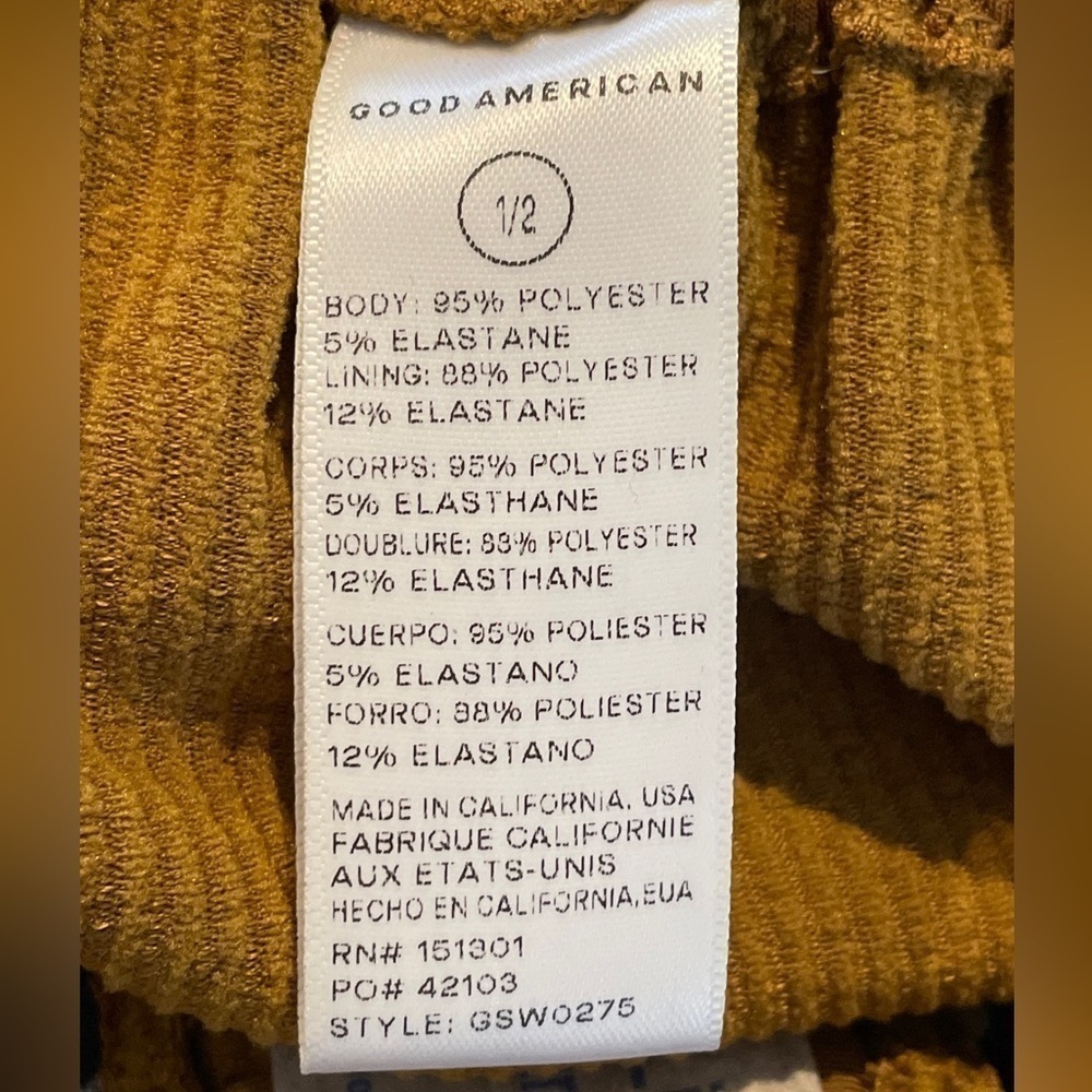 New Good American Always Fits Tiny Ties Bikini Bottom Bronze Brown Sz 1/2 S-M - Picture 10 of 13